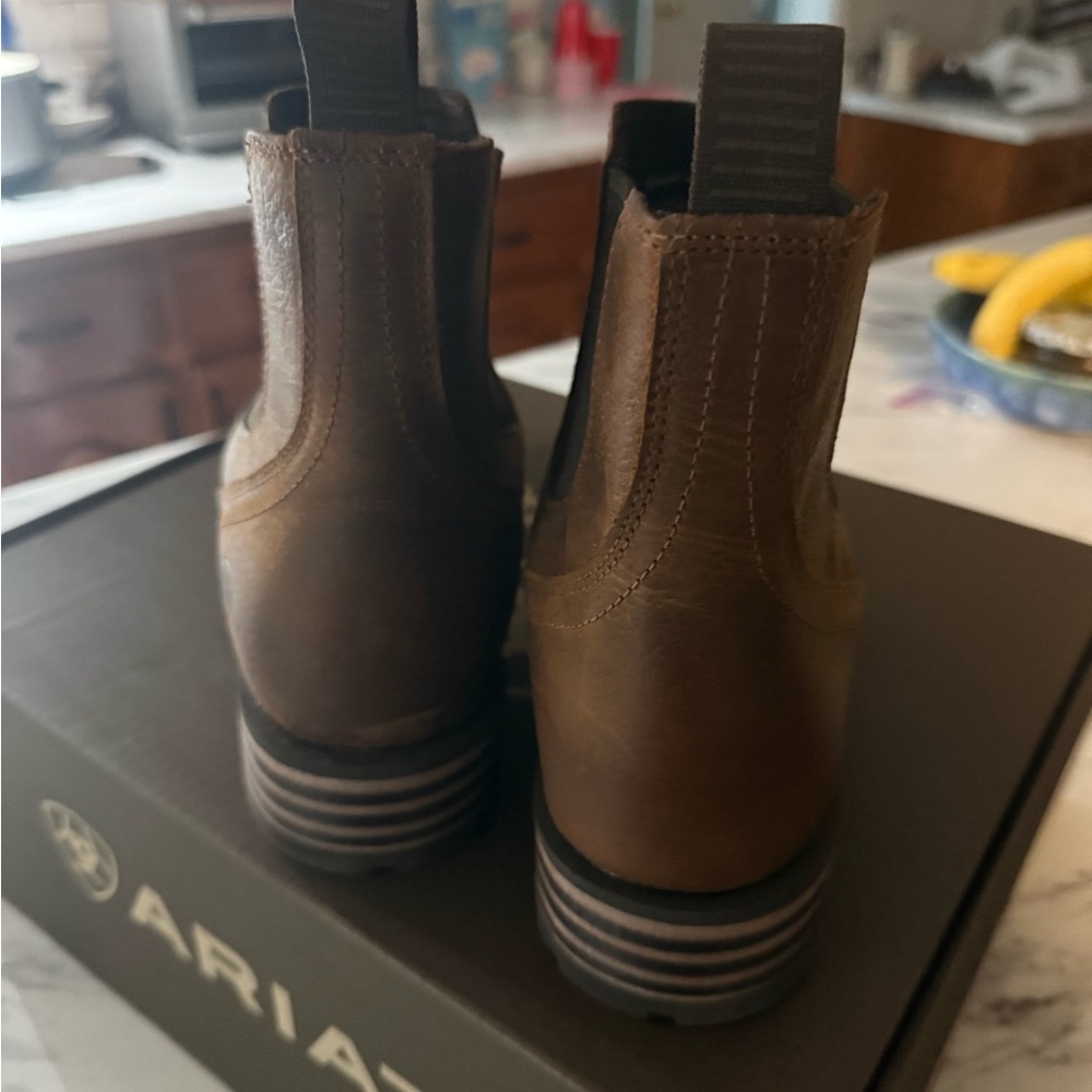 Ariat Men's Tan Leather Boots - Picture 3 of 7